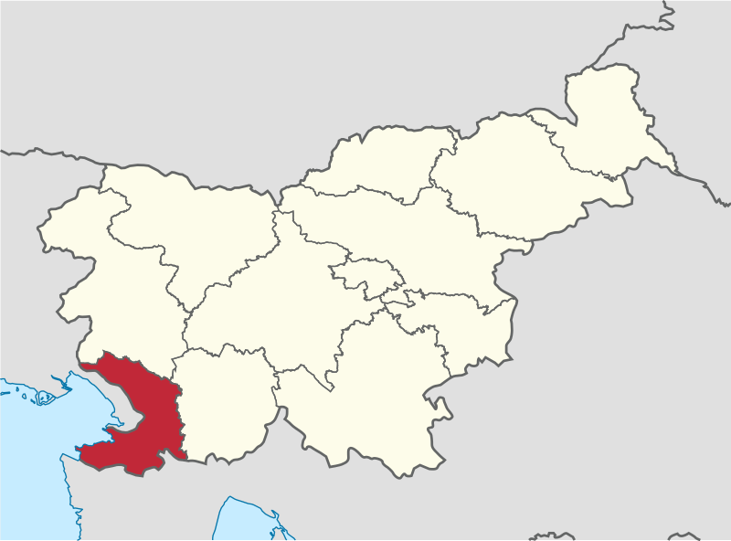 Карта региона Обално-Крашка