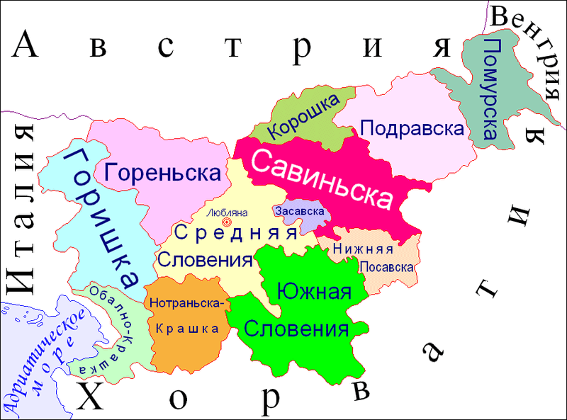 Карта региона Горишка